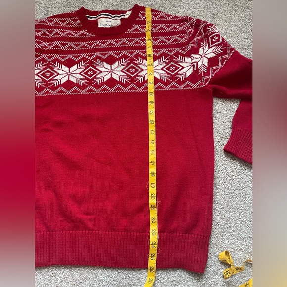 Original Weatherproof brand Red Fair Isle cotton sweater. Size M. - Picture 7 of 7